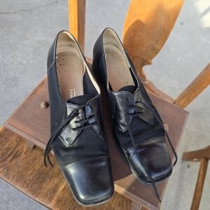 Vintage Salvatore Ferragamo Canvas Leather Oxfords